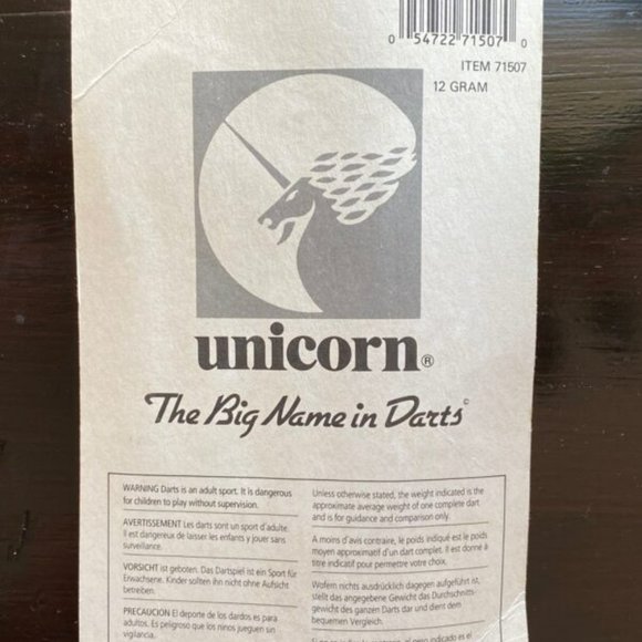 1992 Vintage Unicorn English Darts Classic Soft Touch USA Flag Patriotic Brass - Picture 2 of 2